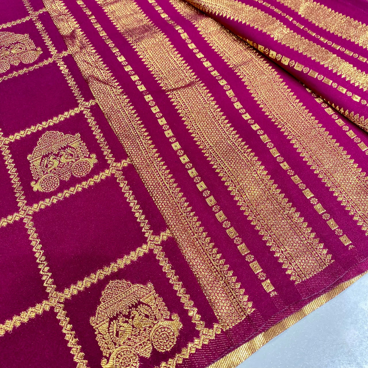 Semi Mysore Crepe Saree
