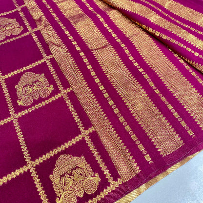 Semi Mysore Crepe Saree