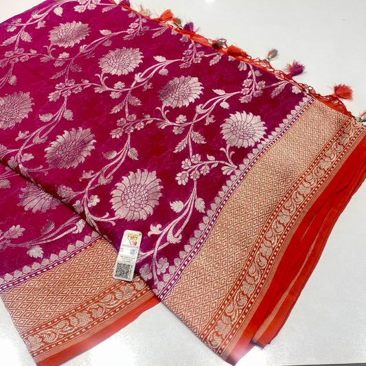 Pure Banarasi Georgette Saree