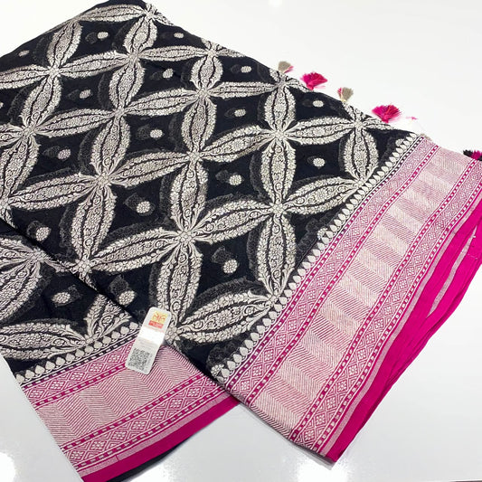 Pure Banarasi Georgette Saree