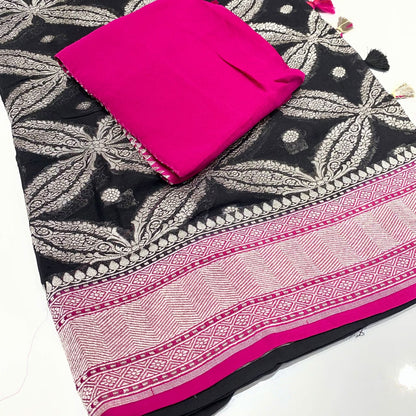 Pure Banarasi Georgette Saree