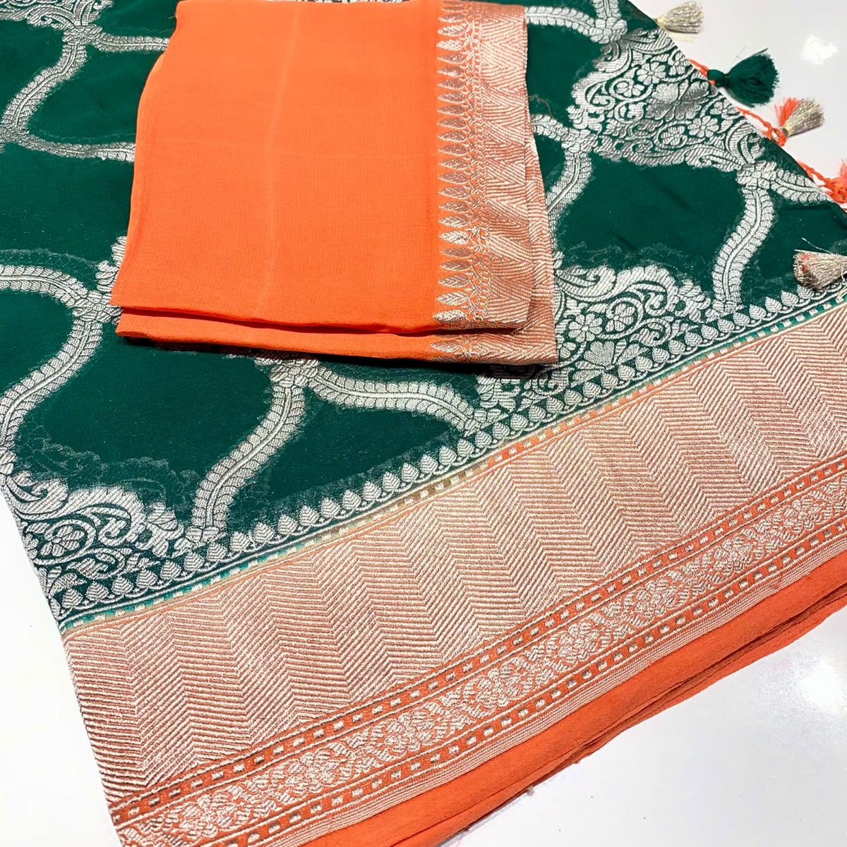 Pure Banarasi Georgette Saree