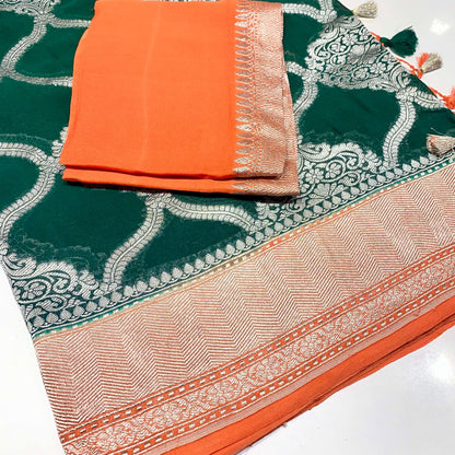 Pure Banarasi Georgette Saree