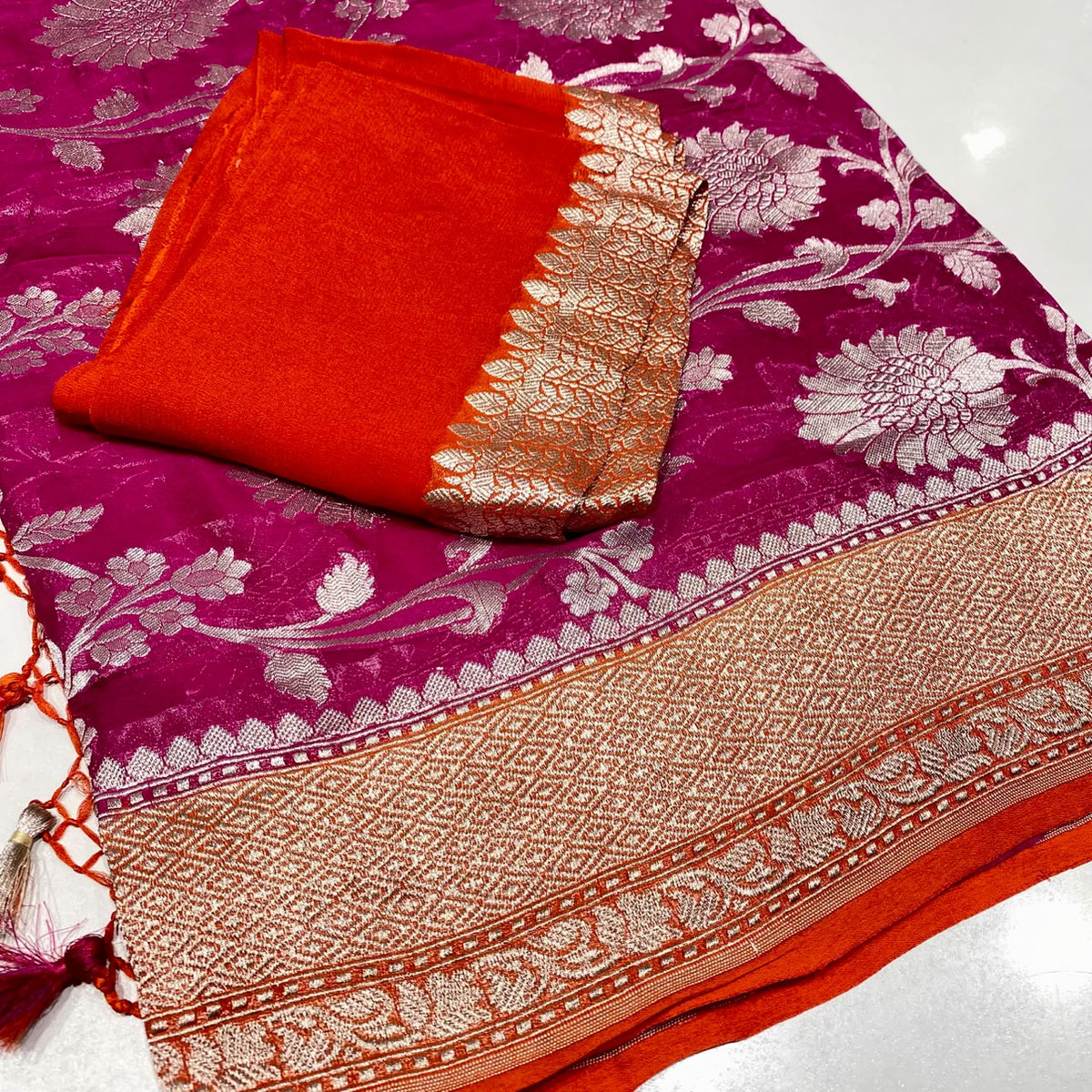 Pure Banarasi Georgette Saree