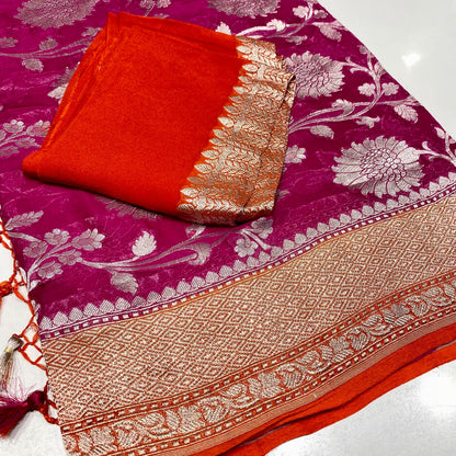 Pure Banarasi Georgette Saree