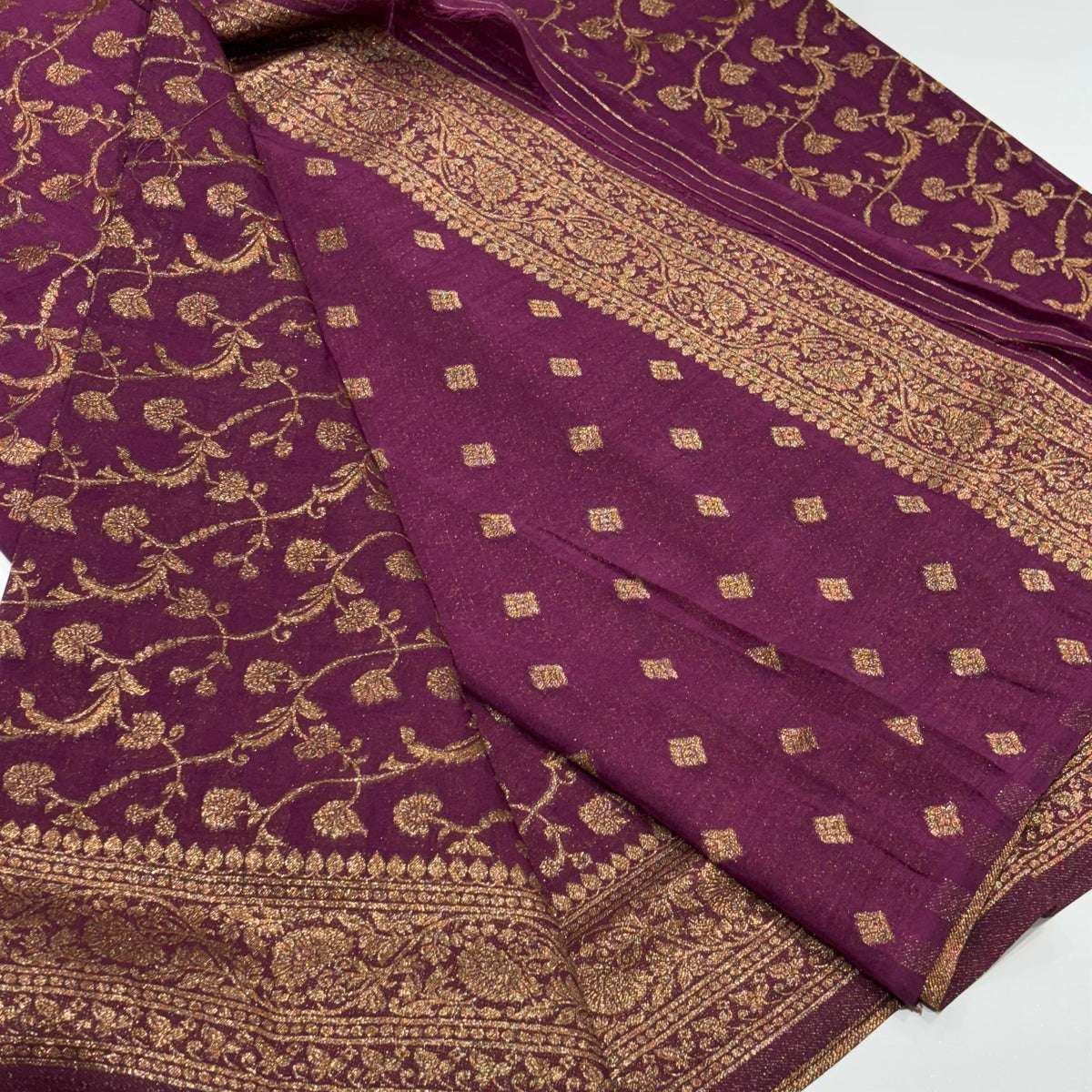 Semi Banarasi Georgette Saree