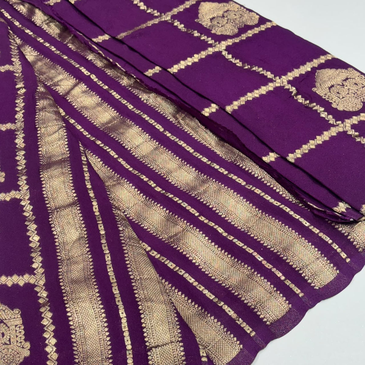 Semi Mysore Crepe Saree