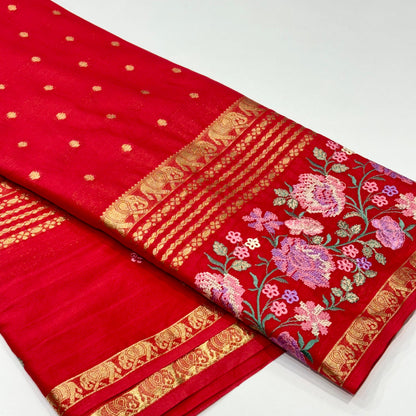 Semi Mysore Crepe Saree