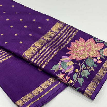 Semi Mysore Crepe Saree