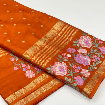 Semi Mysore Crepe Saree