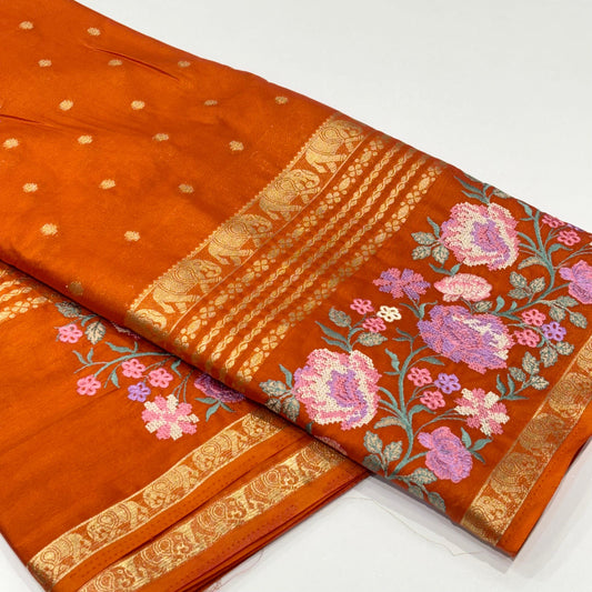 Semi Mysore Crepe Saree