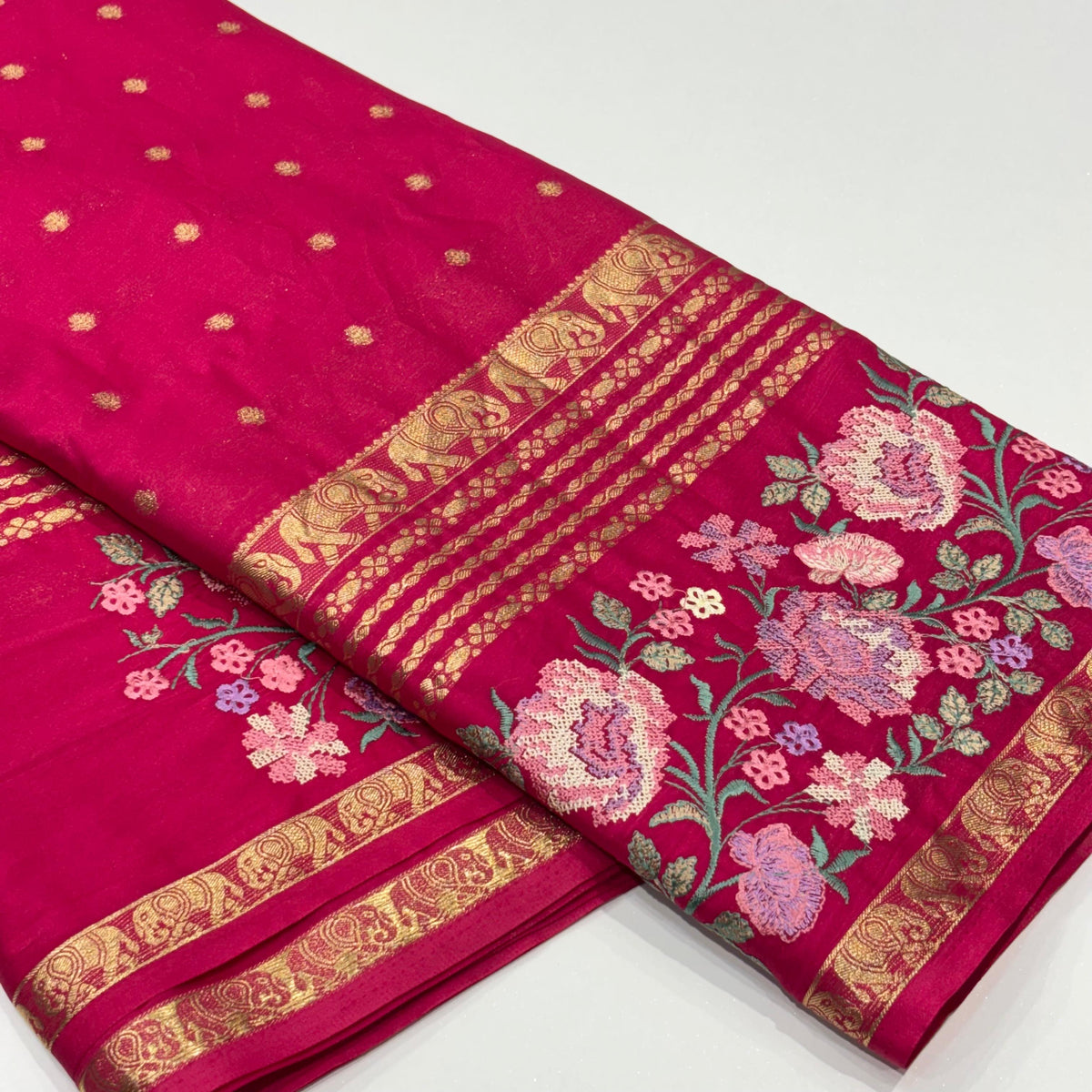 Semi Mysore Crepe Saree