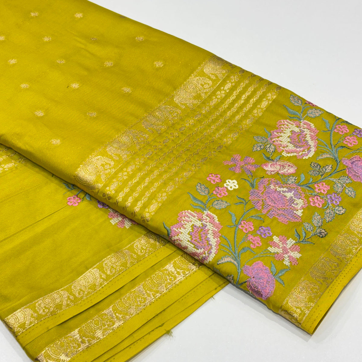 Semi Mysore Crepe Saree