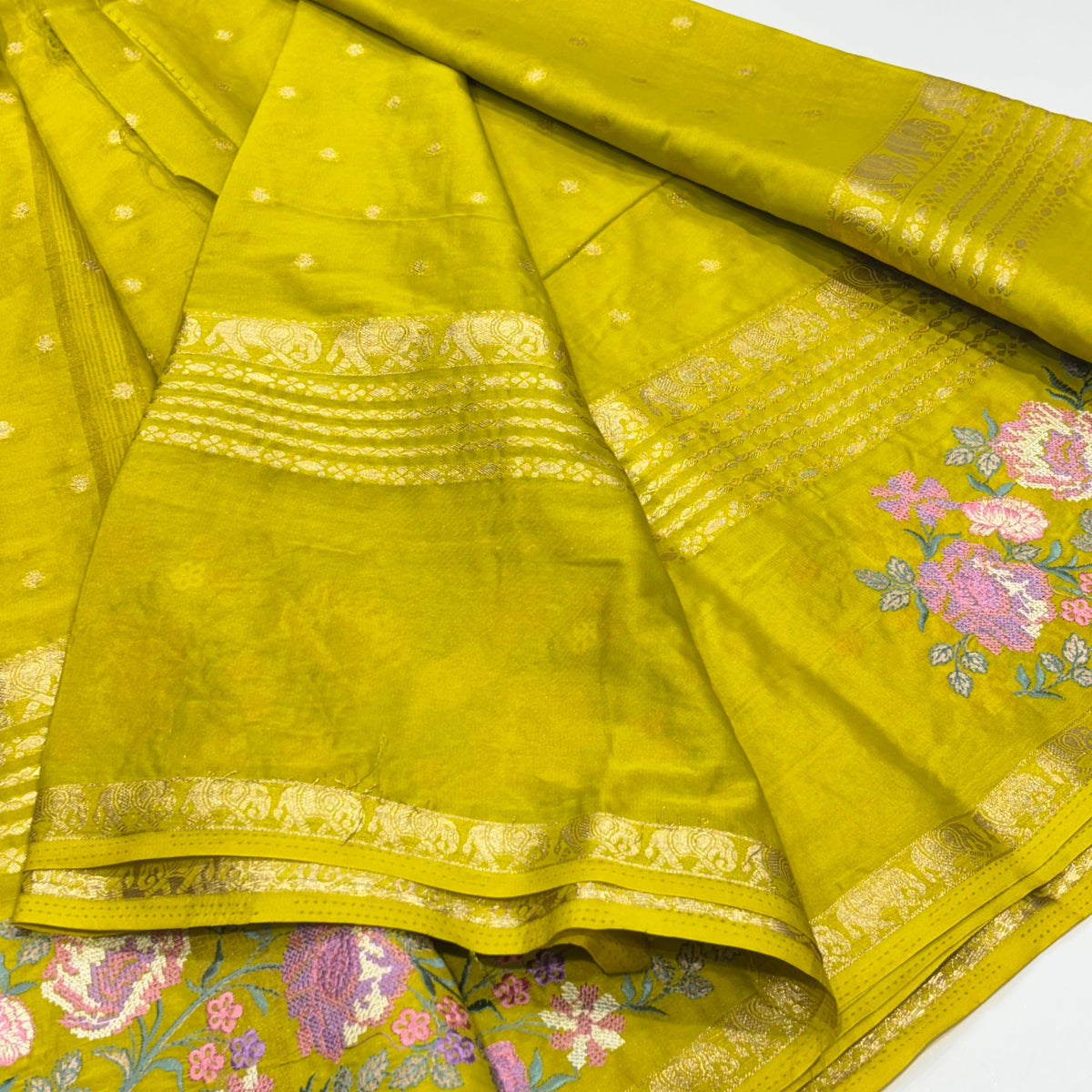 Semi Mysore Crepe Saree