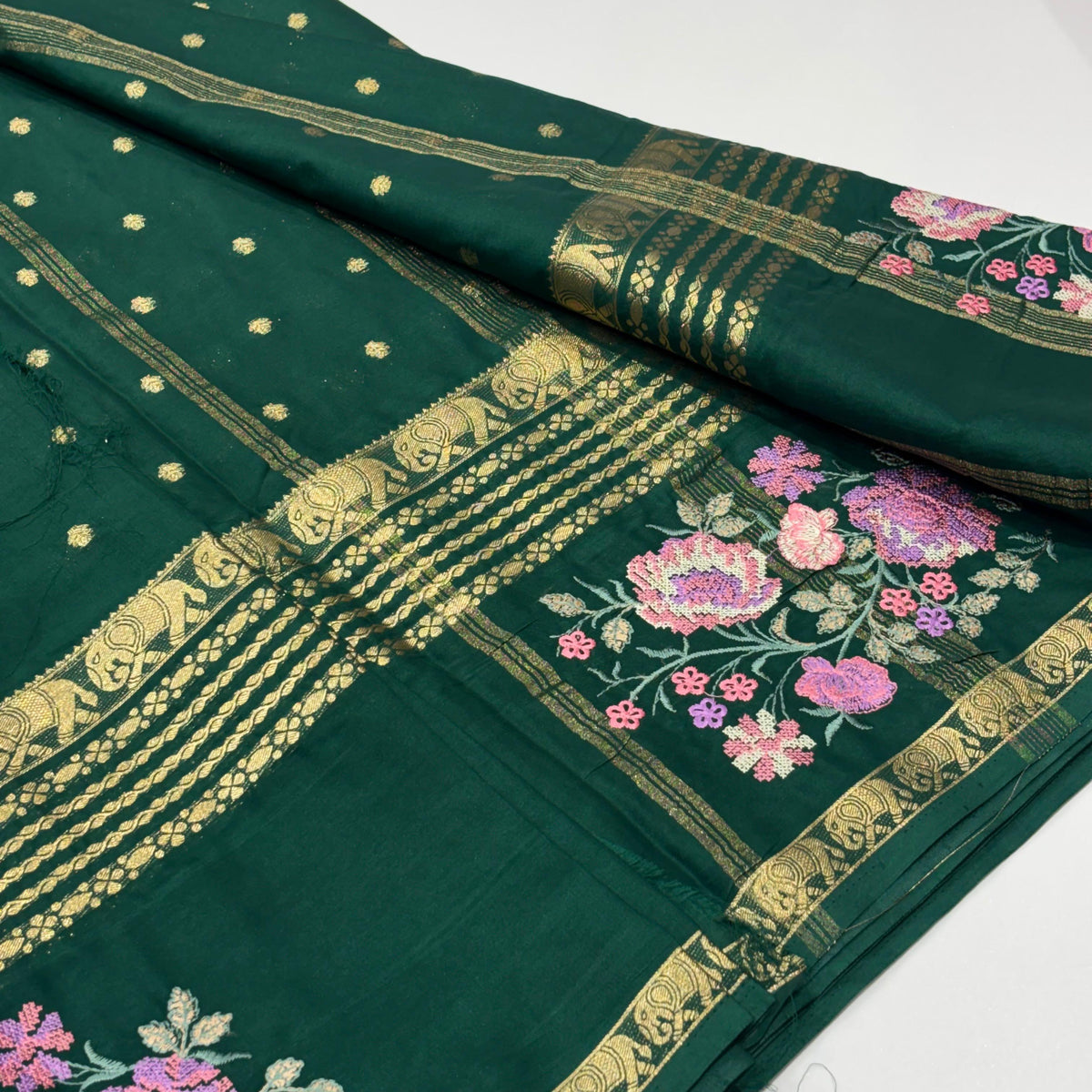 Semi Mysore Crepe Saree