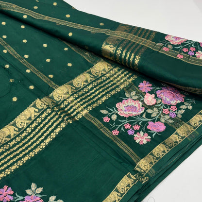 Semi Mysore Crepe Saree