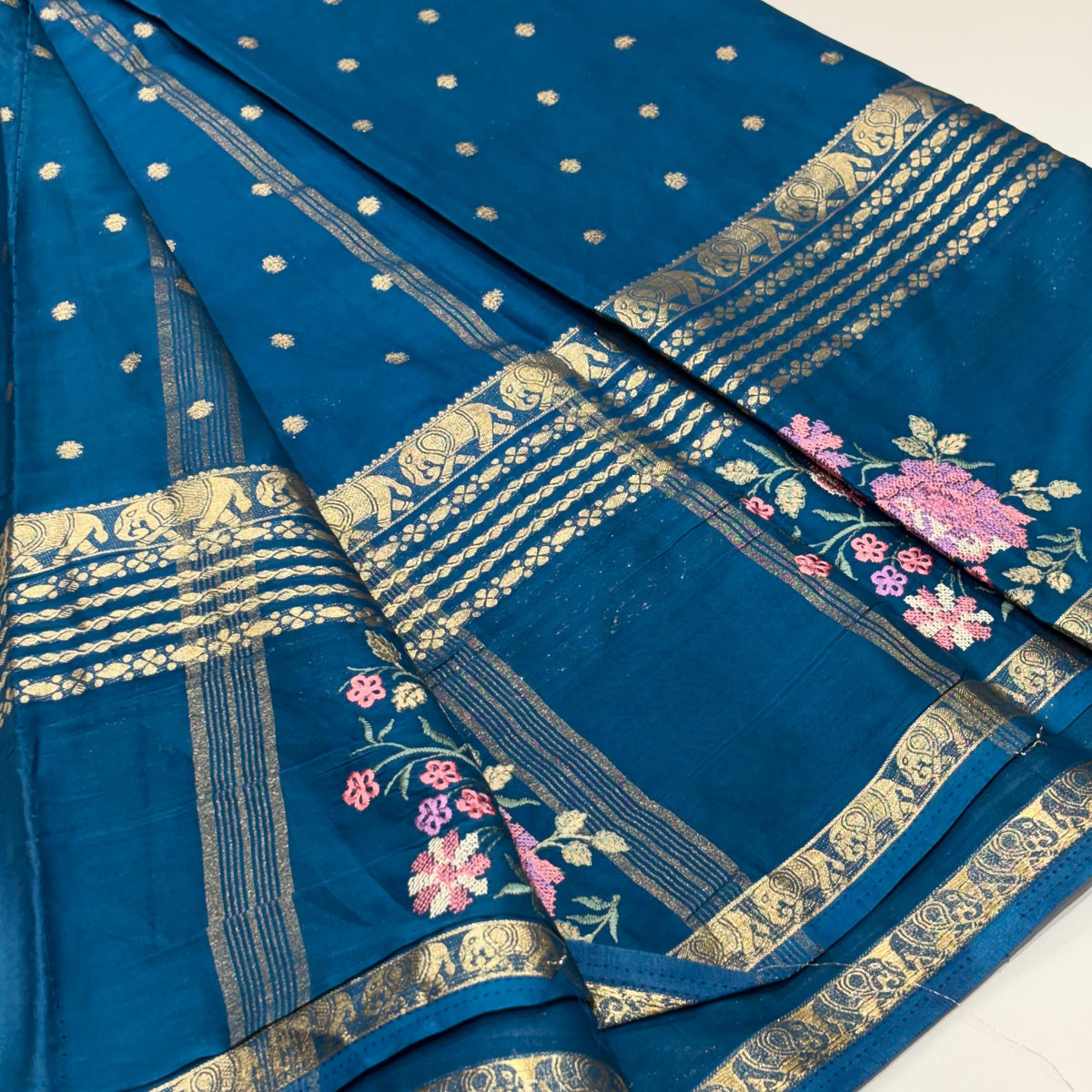 Semi Mysore Crepe Saree