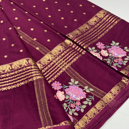 Semi Mysore Crepe Saree