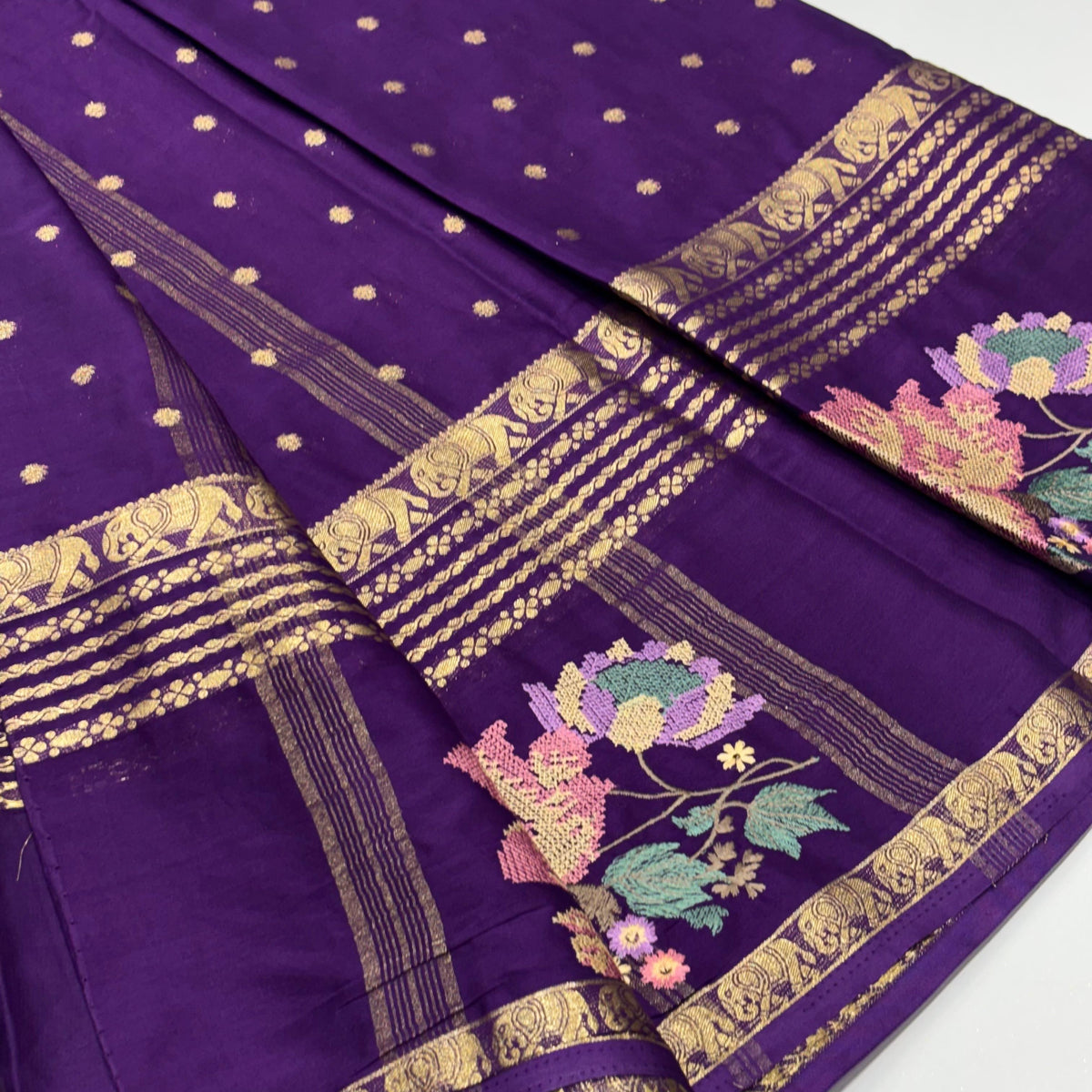 Semi Mysore Crepe Saree