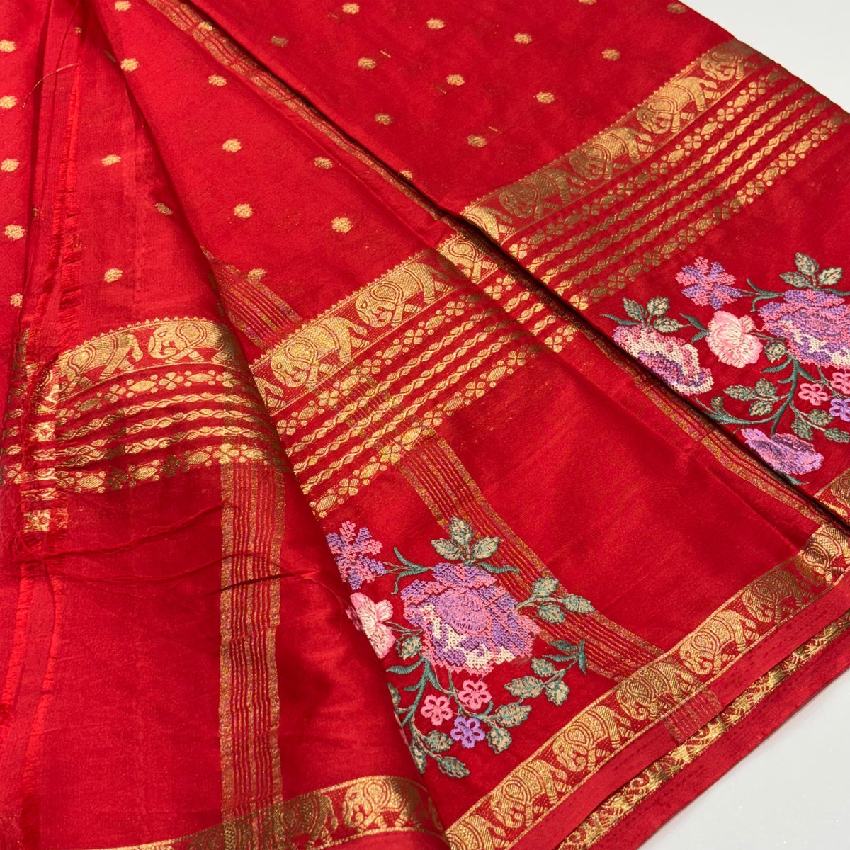 Semi Mysore Crepe Saree