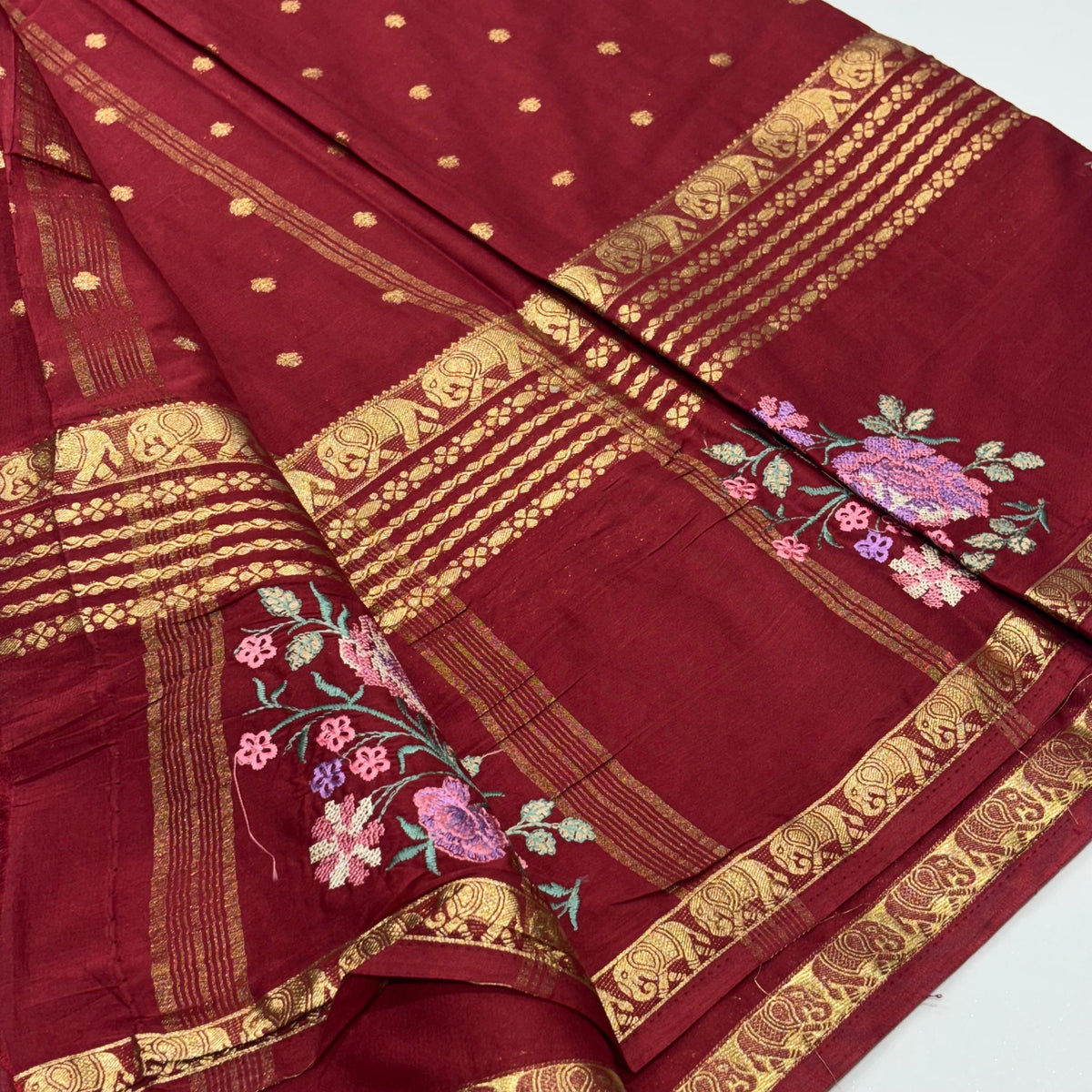 Semi Mysore Crepe Saree