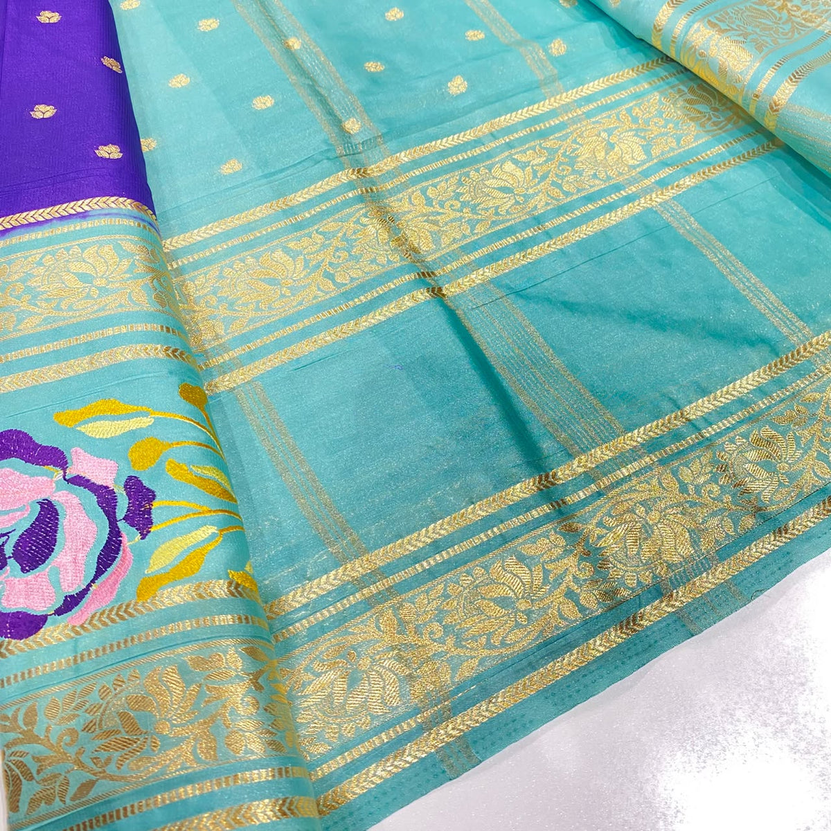 Semi Mysore Crepe Saree
