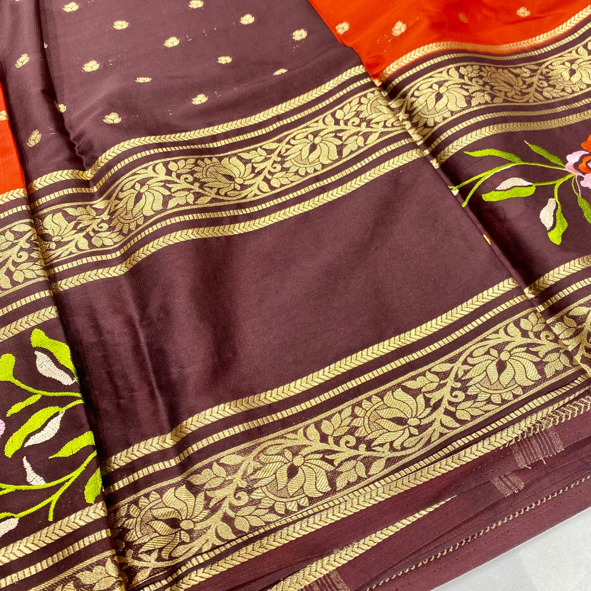 Semi Mysore Crepe Saree