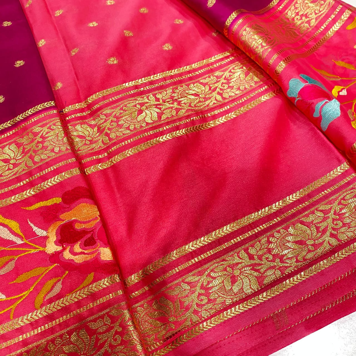 Semi Mysore Crepe Saree