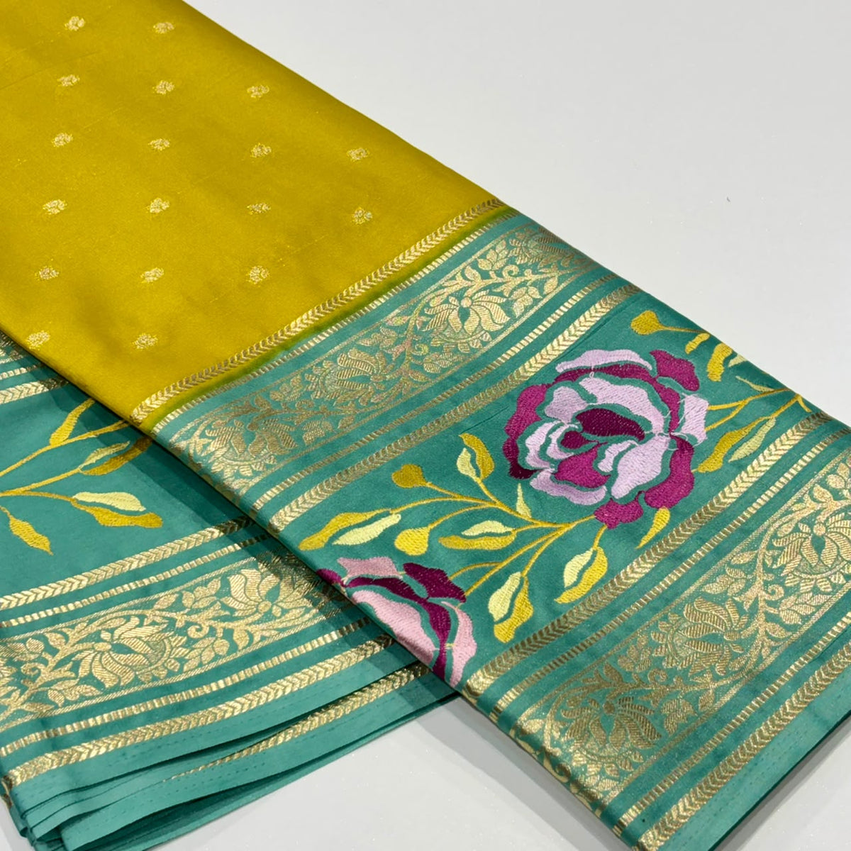 Semi Mysore Crepe Saree