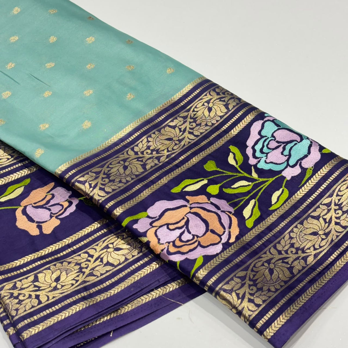 Semi Mysore Crepe Saree