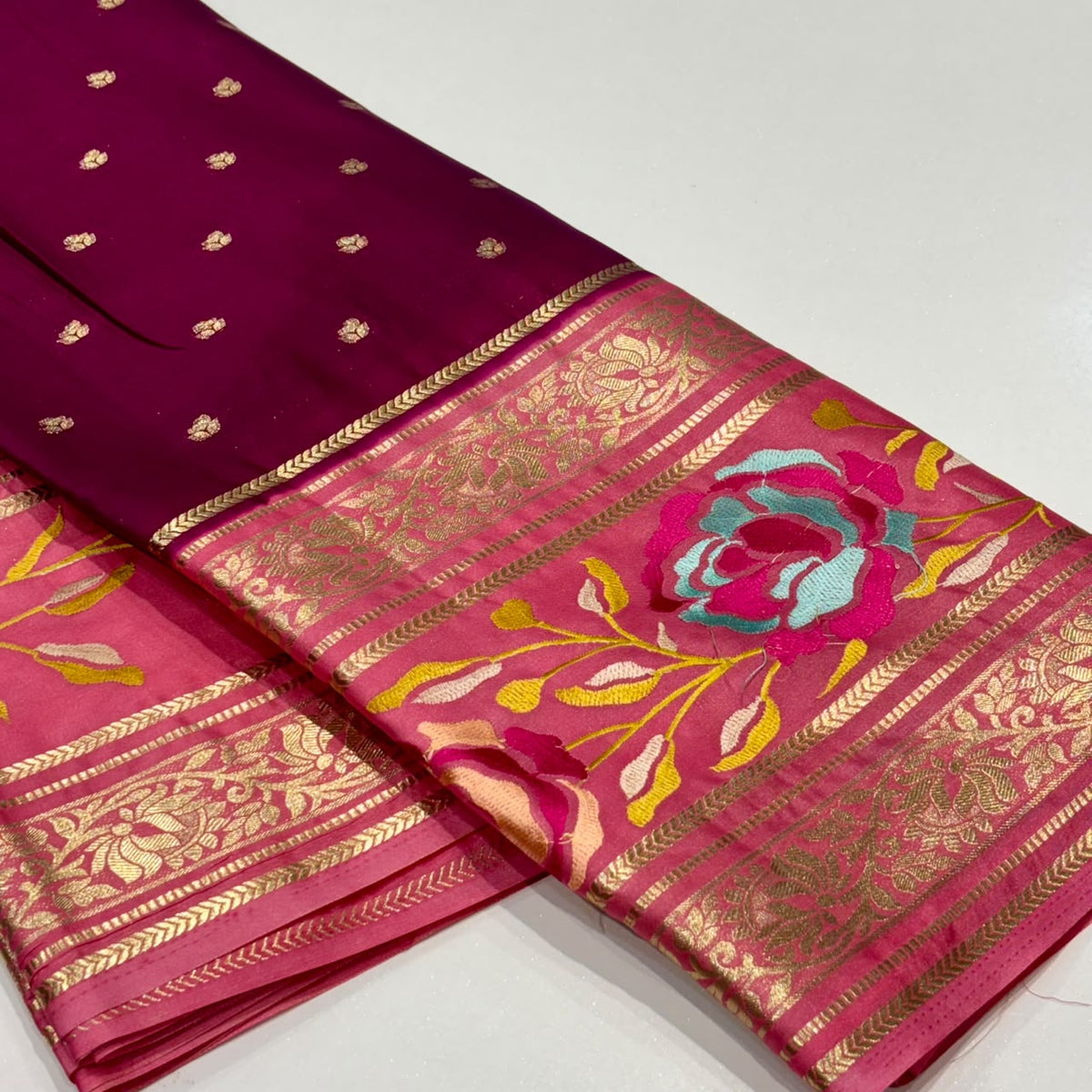 Semi Mysore Crepe Saree