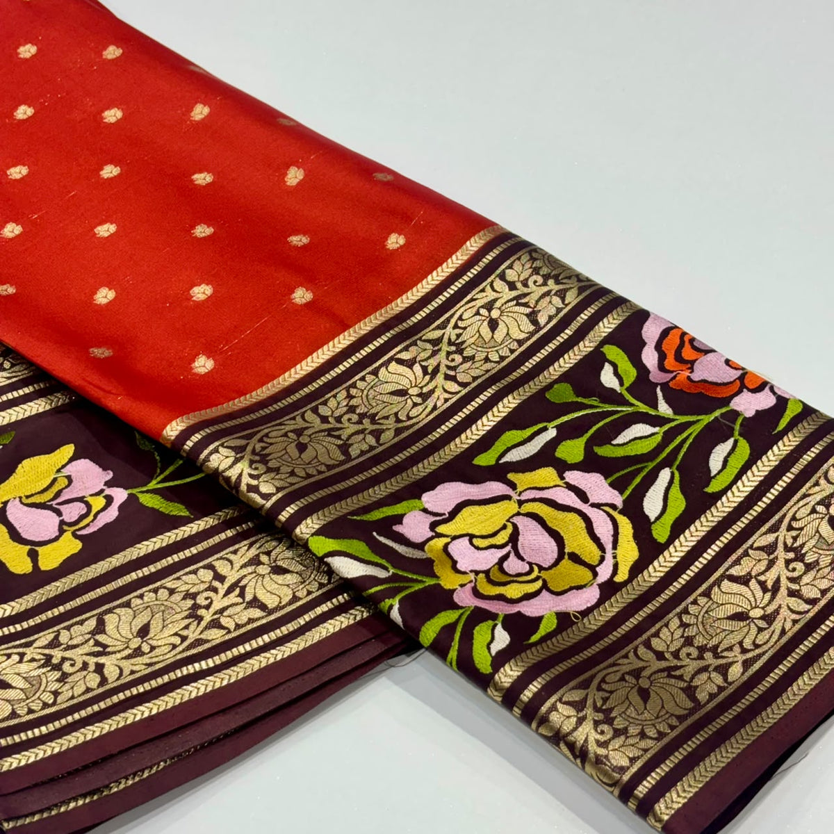Semi Mysore Crepe Saree