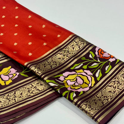 Semi Mysore Crepe Saree
