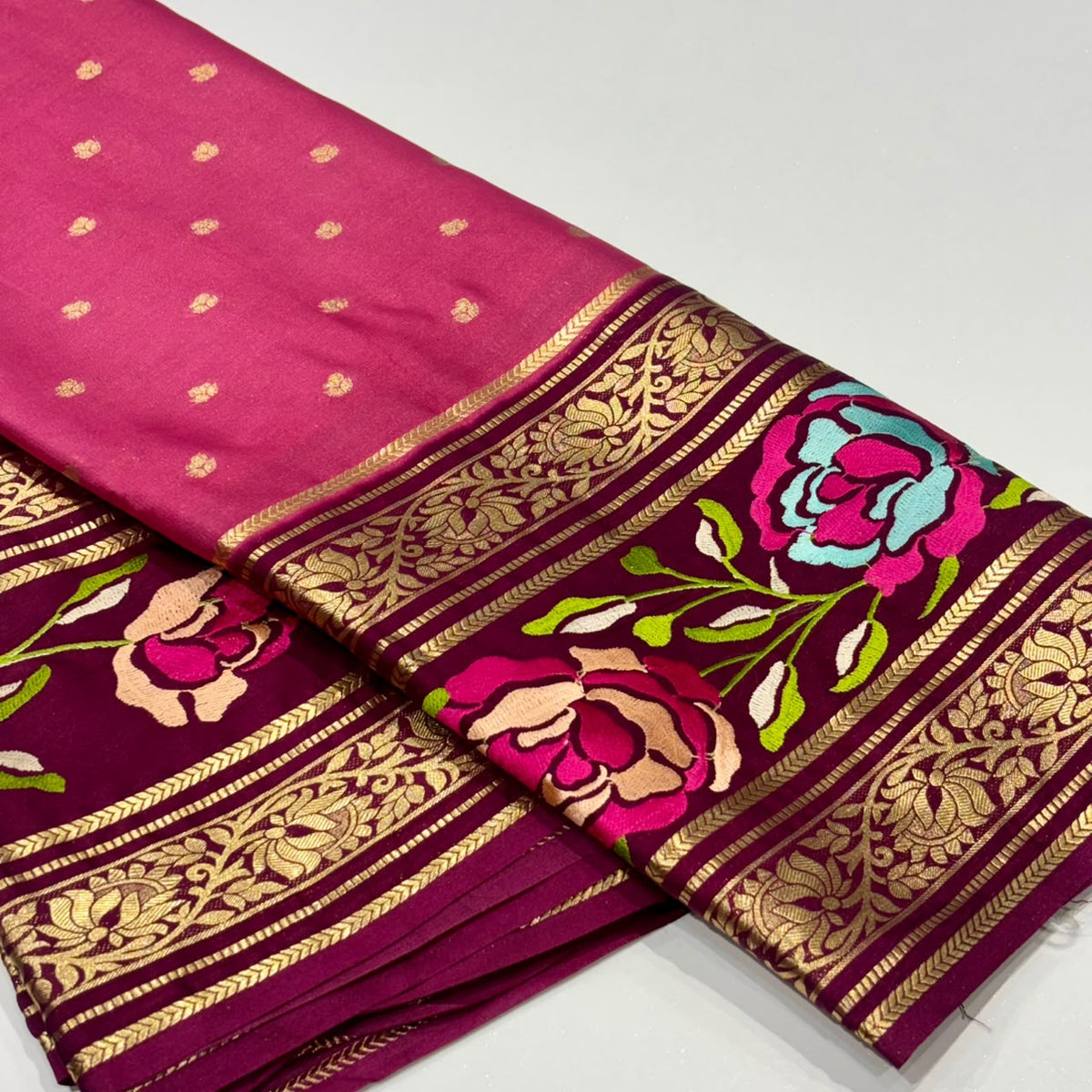 Semi Mysore Crepe Saree