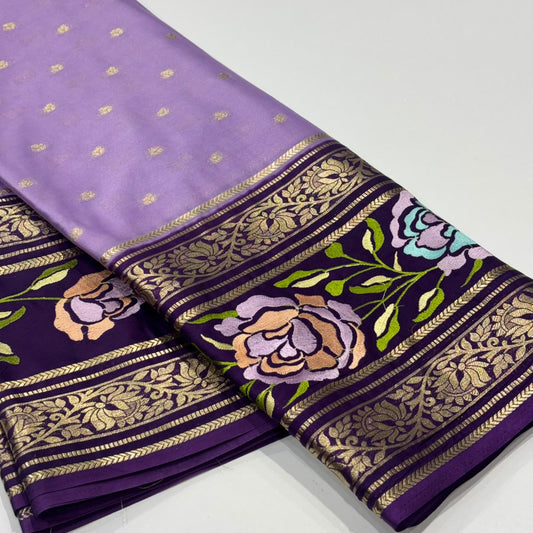 Semi Mysore Crepe Saree