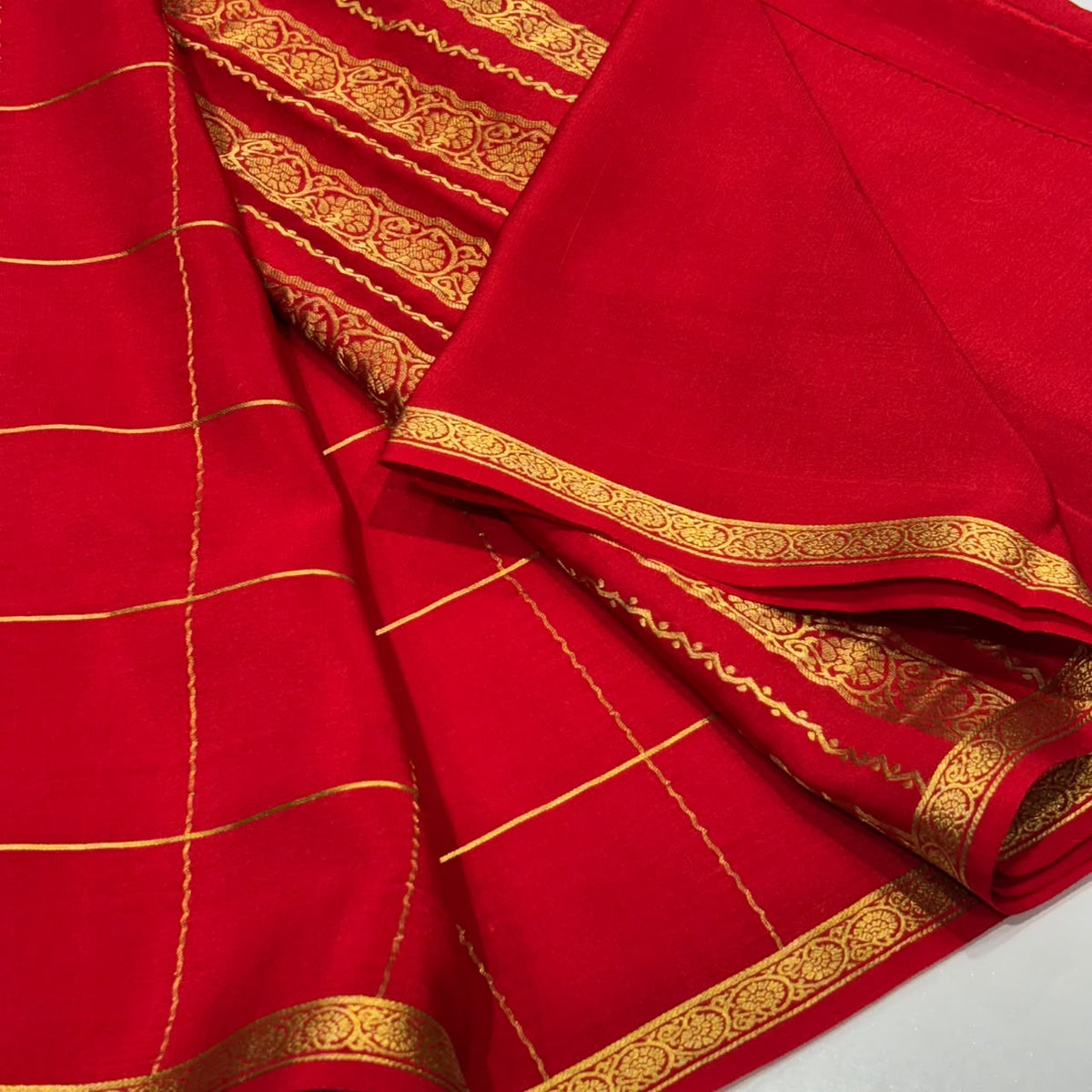 Pure Mysore Crepe Silk Saree