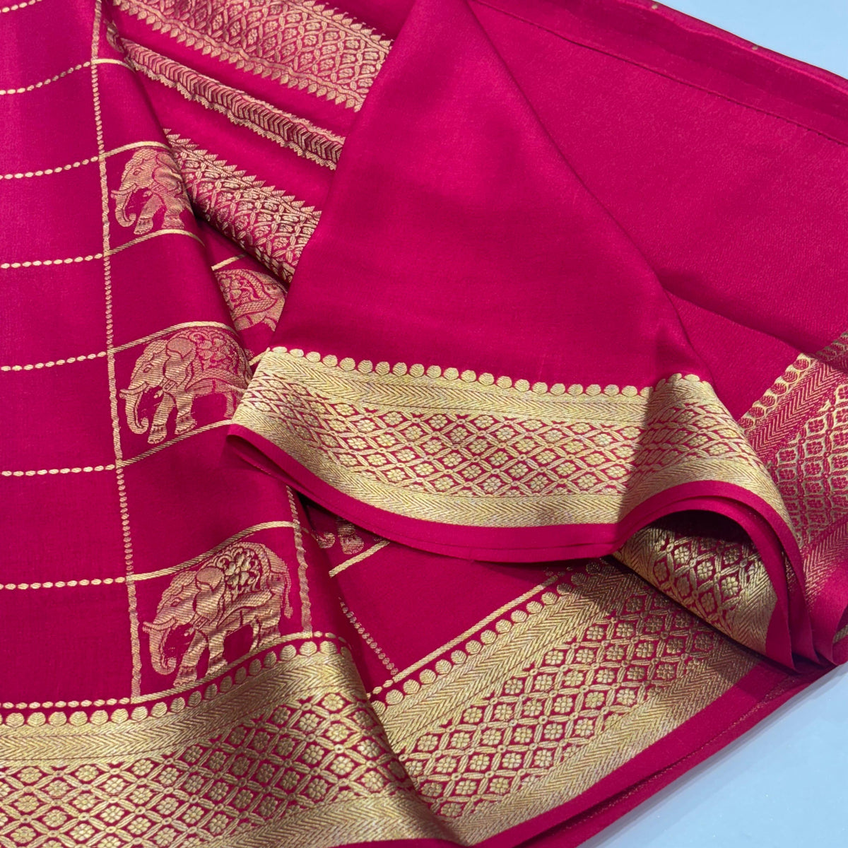 Pure Mysore Crepe Silk Saree