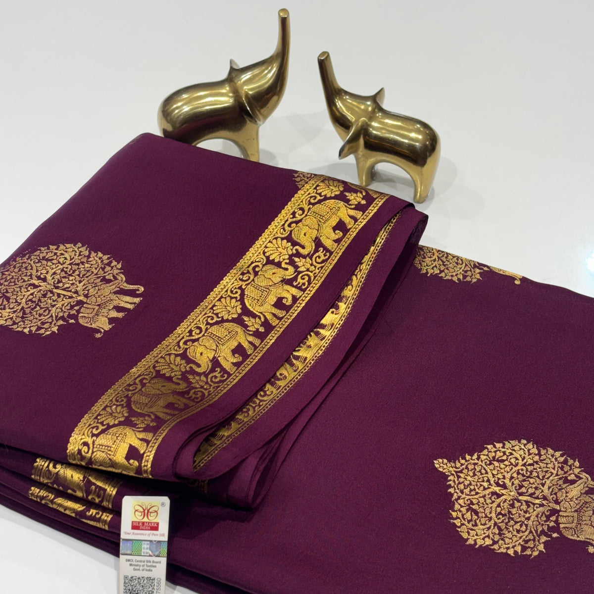 Pure Mysore Crepe Silk Saree