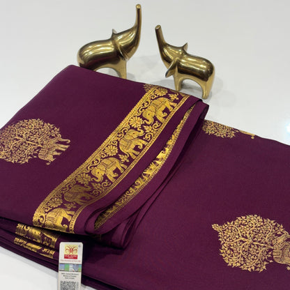 Pure Mysore Crepe Silk Saree