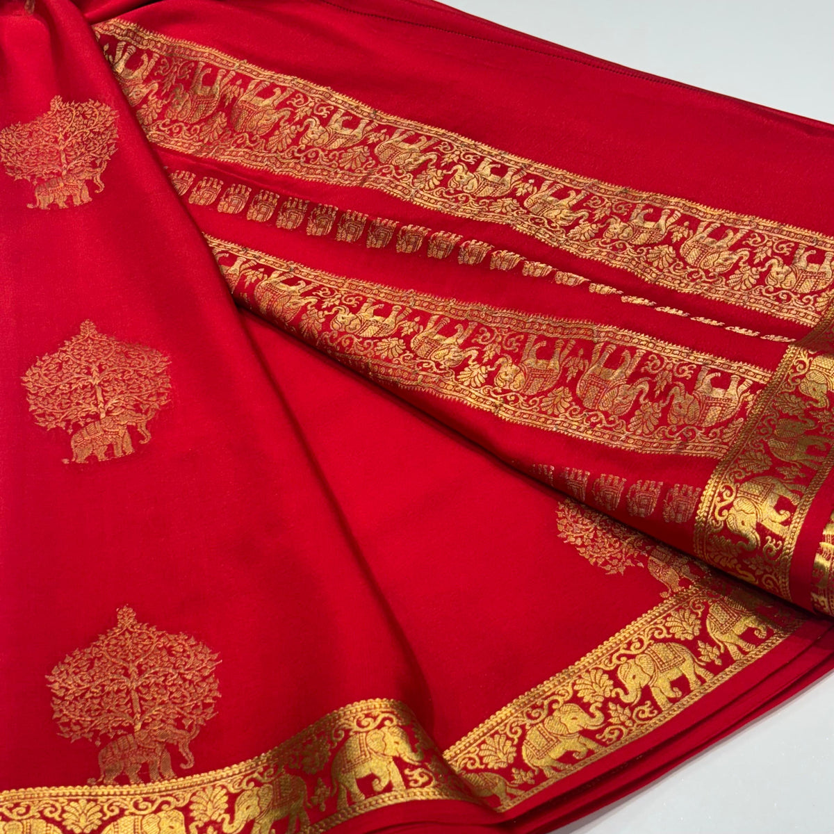Pure Mysore Crepe Silk Saree