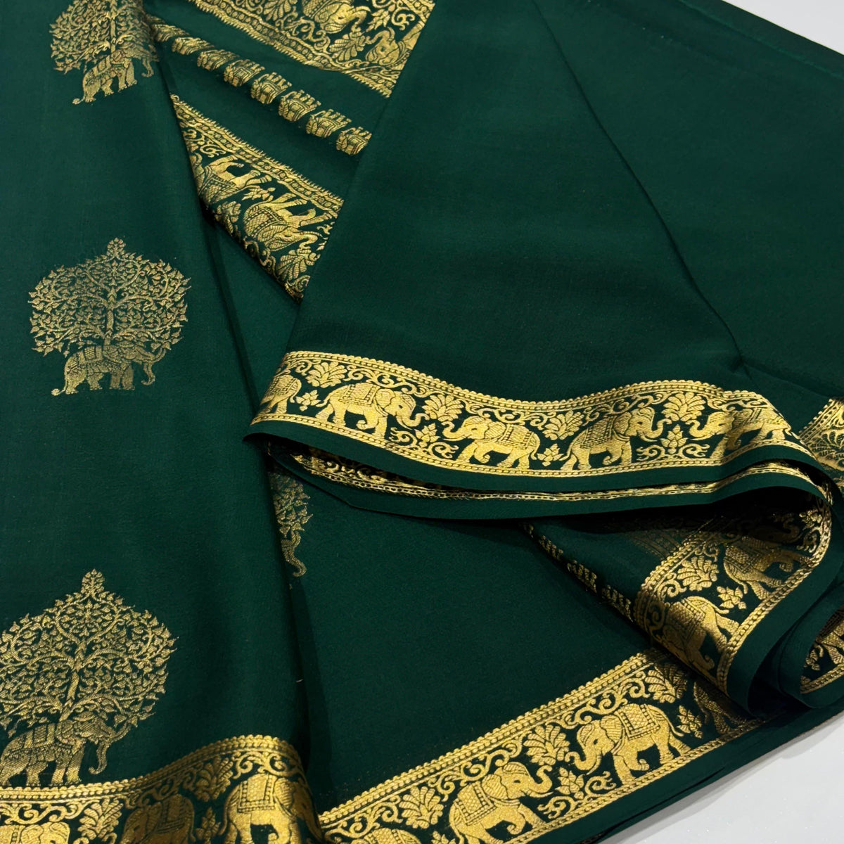Pure Mysore Crepe Silk Saree