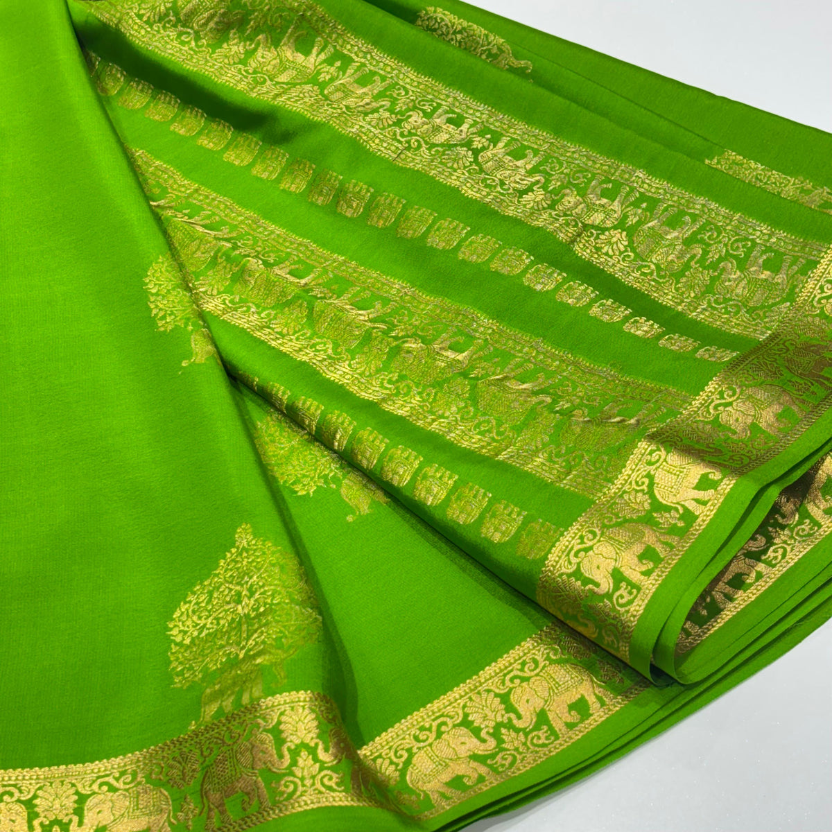 Pure Mysore Crepe Silk Saree