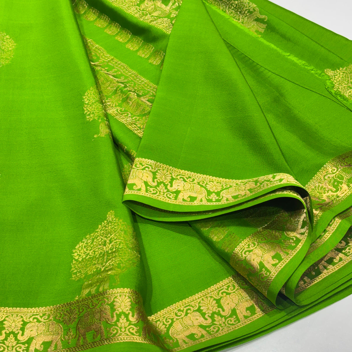 Pure Mysore Crepe Silk Saree