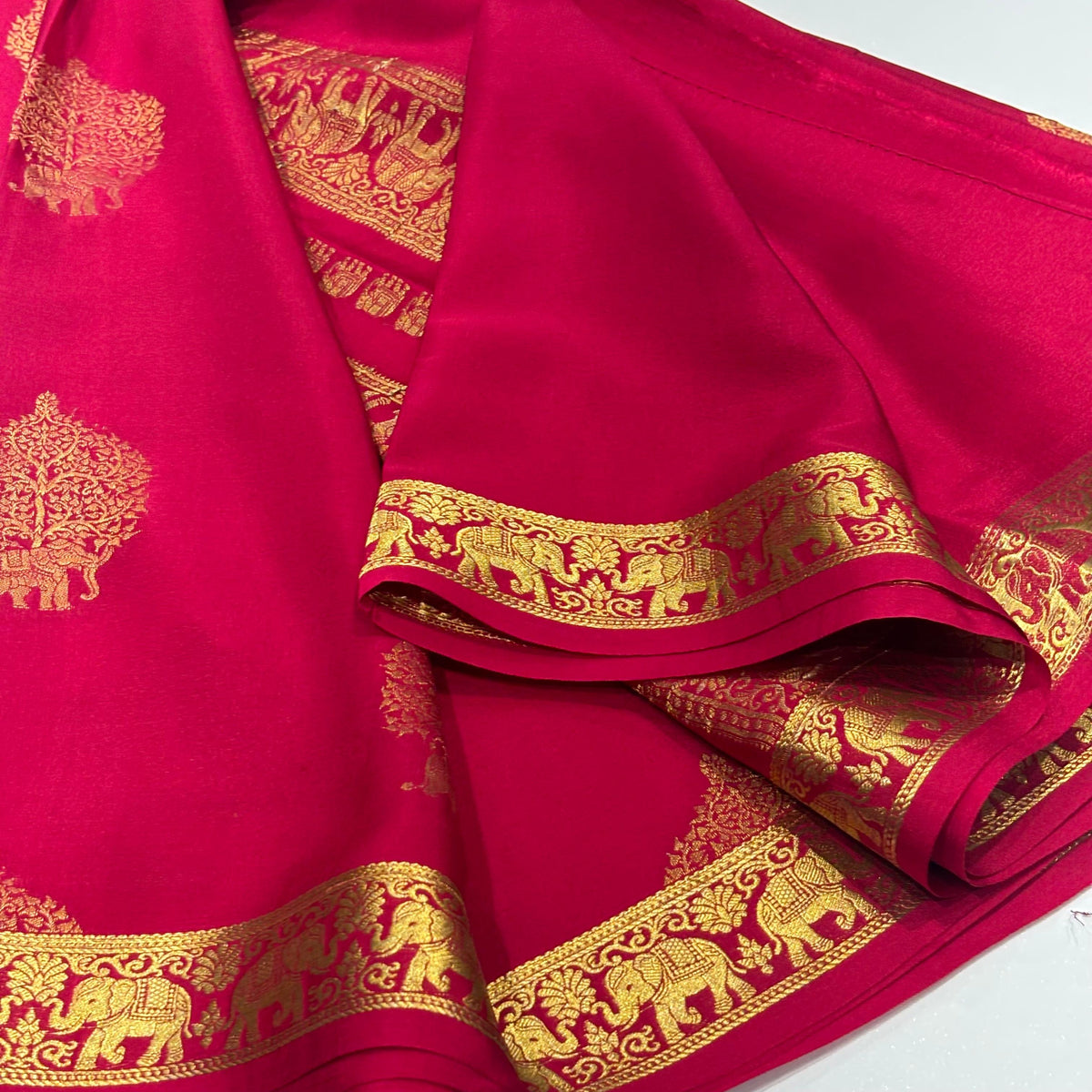 Pure Mysore Crepe Silk Saree