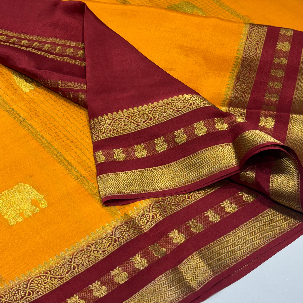 Pure Mysore Crepe Silk Saree