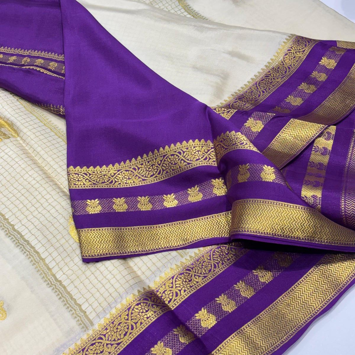 Pure Mysore Crepe Silk Saree