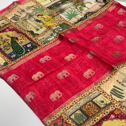 Kalamkari Printed Saree
