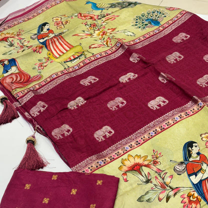 Kalamkari Printed Saree
