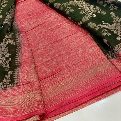 Banarasi Wrinkle Chiffon Saree