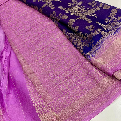 Banarasi Wrinkle Chiffon Saree